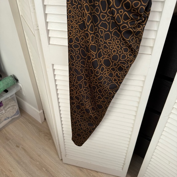 House of Harlow 1960 X Revolve Geometric Halter Neck Ruched Slit Maxi Dress - Picture 13 of 14